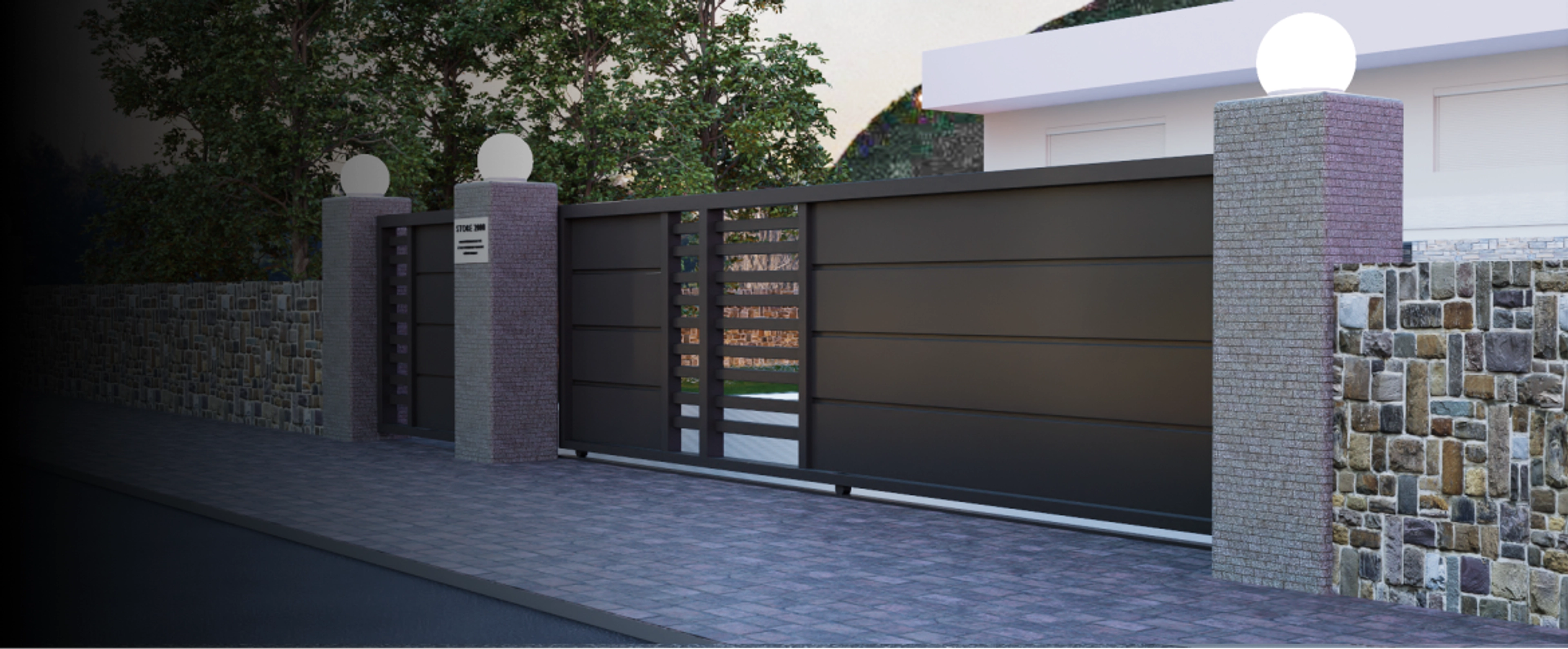 Quelle distance entre piliers de portail ?