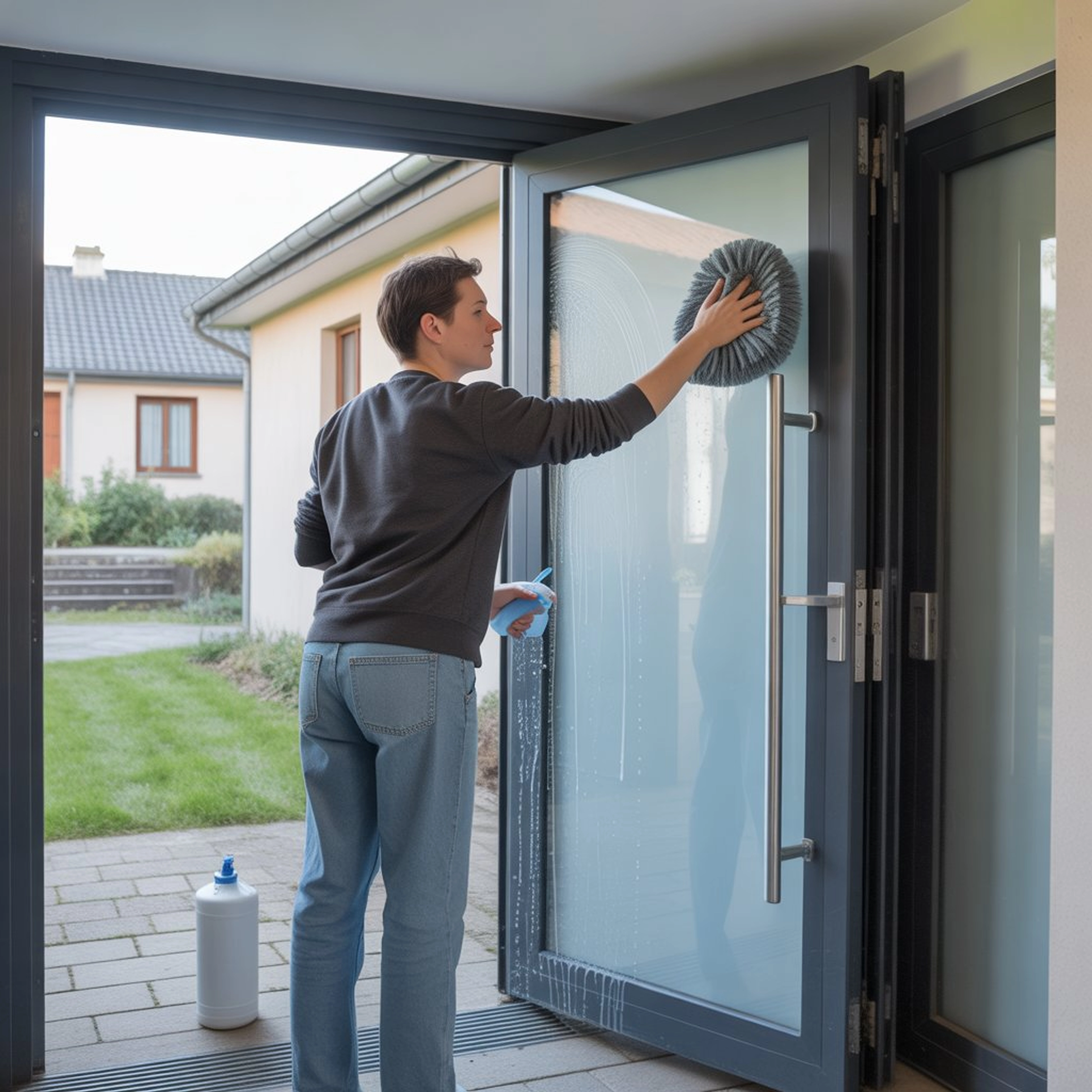 Comment enlever trace sur portail en aluminium ?