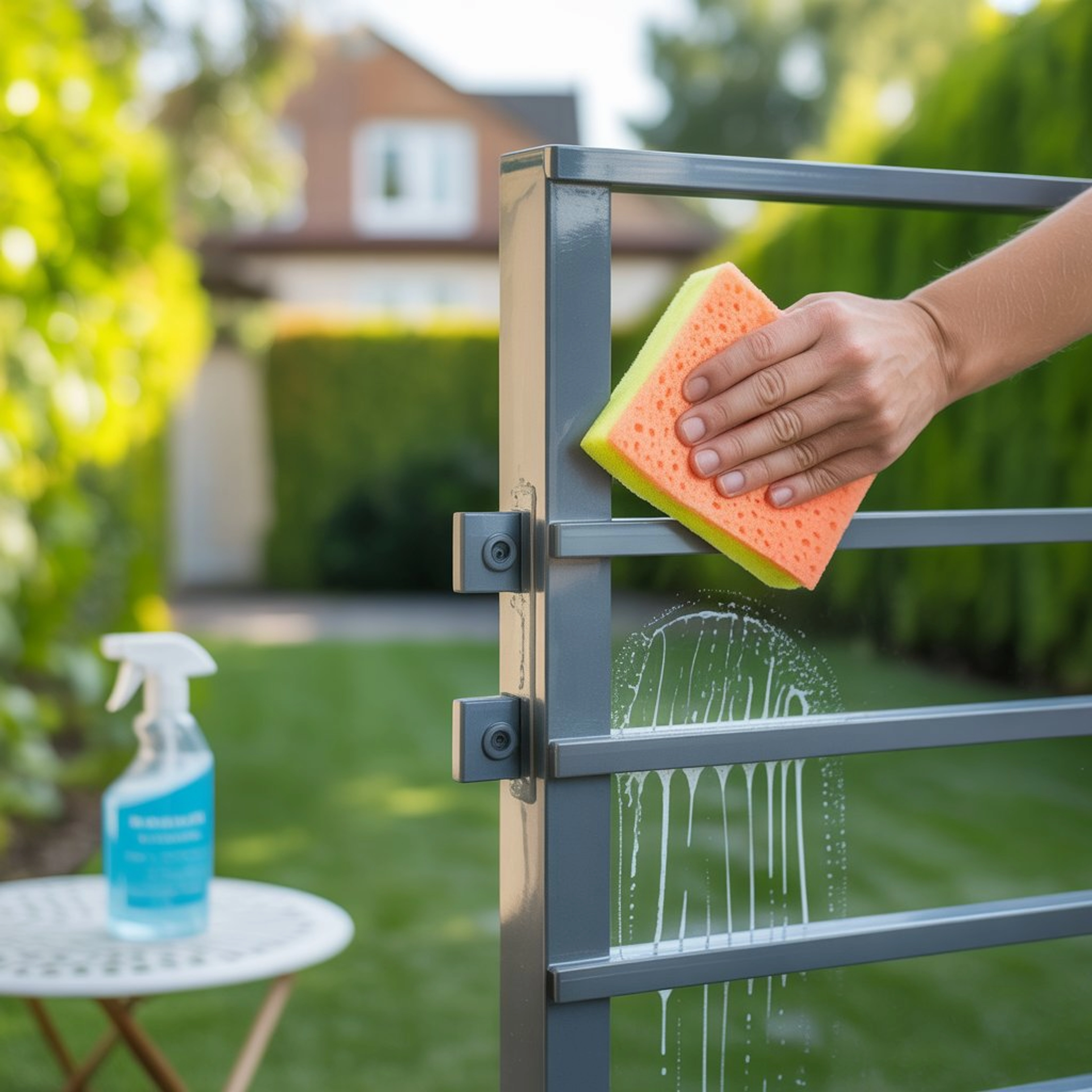 Comment enlever trace sur portail en aluminium ?