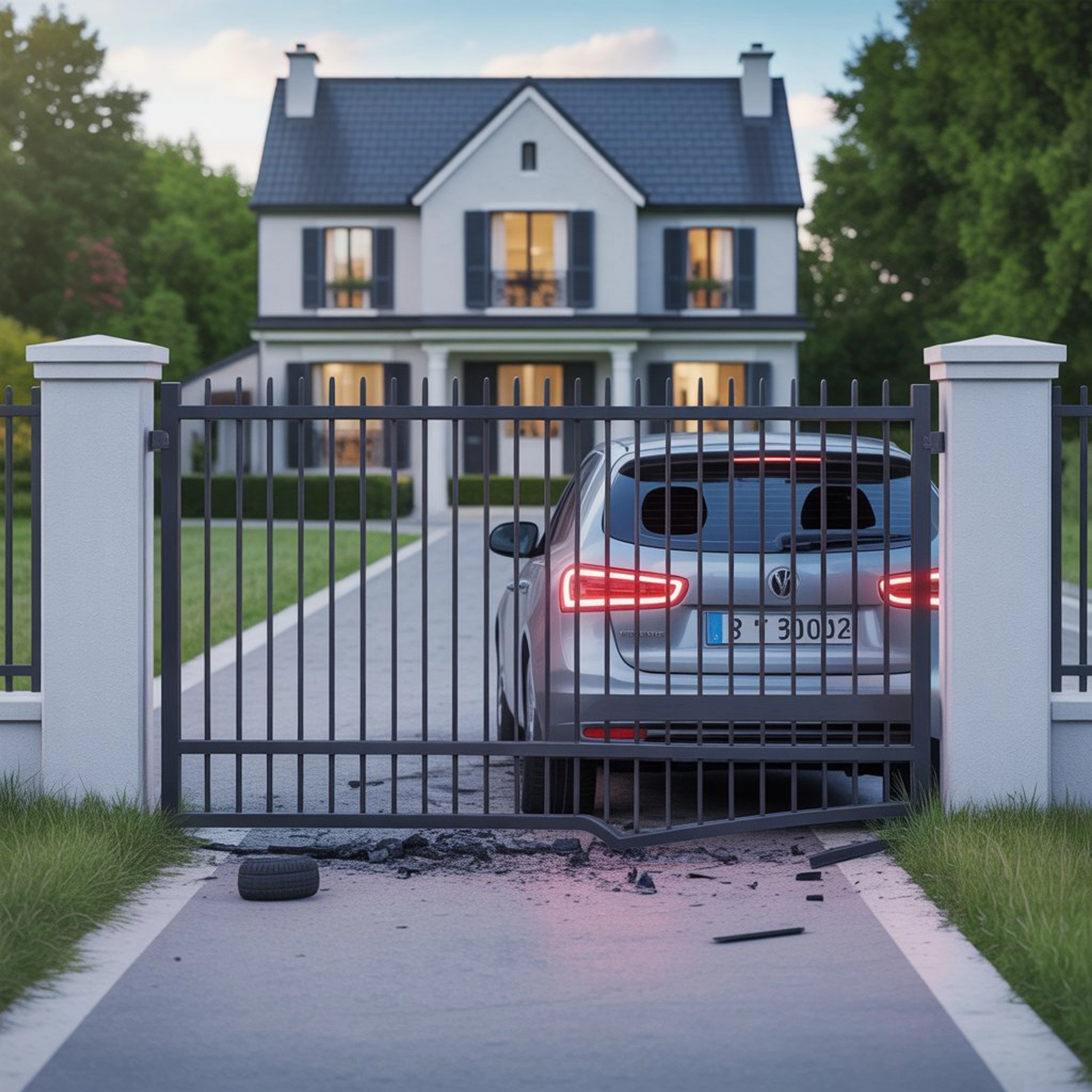 Portail endommagé par voiture : Que faire ?