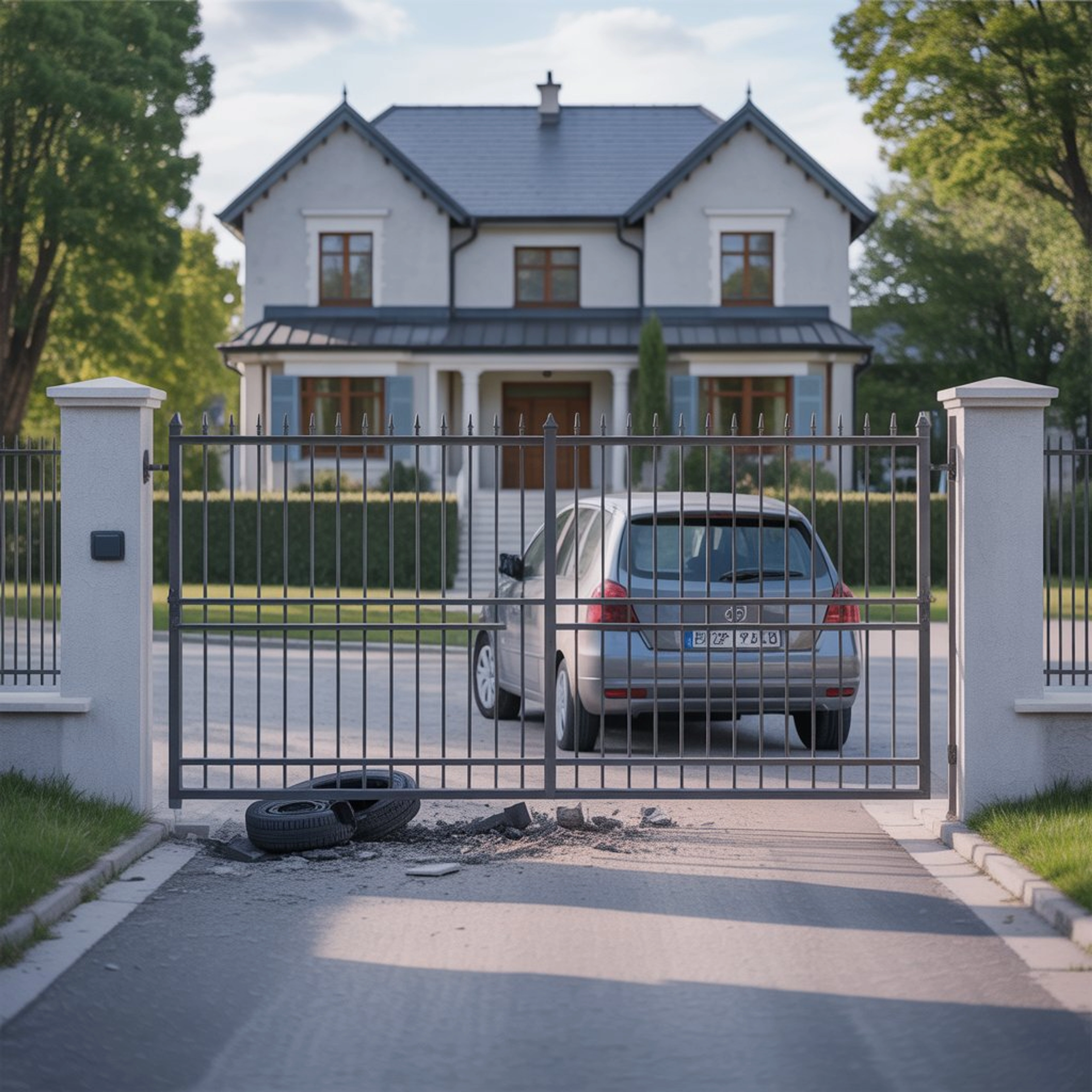 Portail endommagé par voiture : Que faire ?