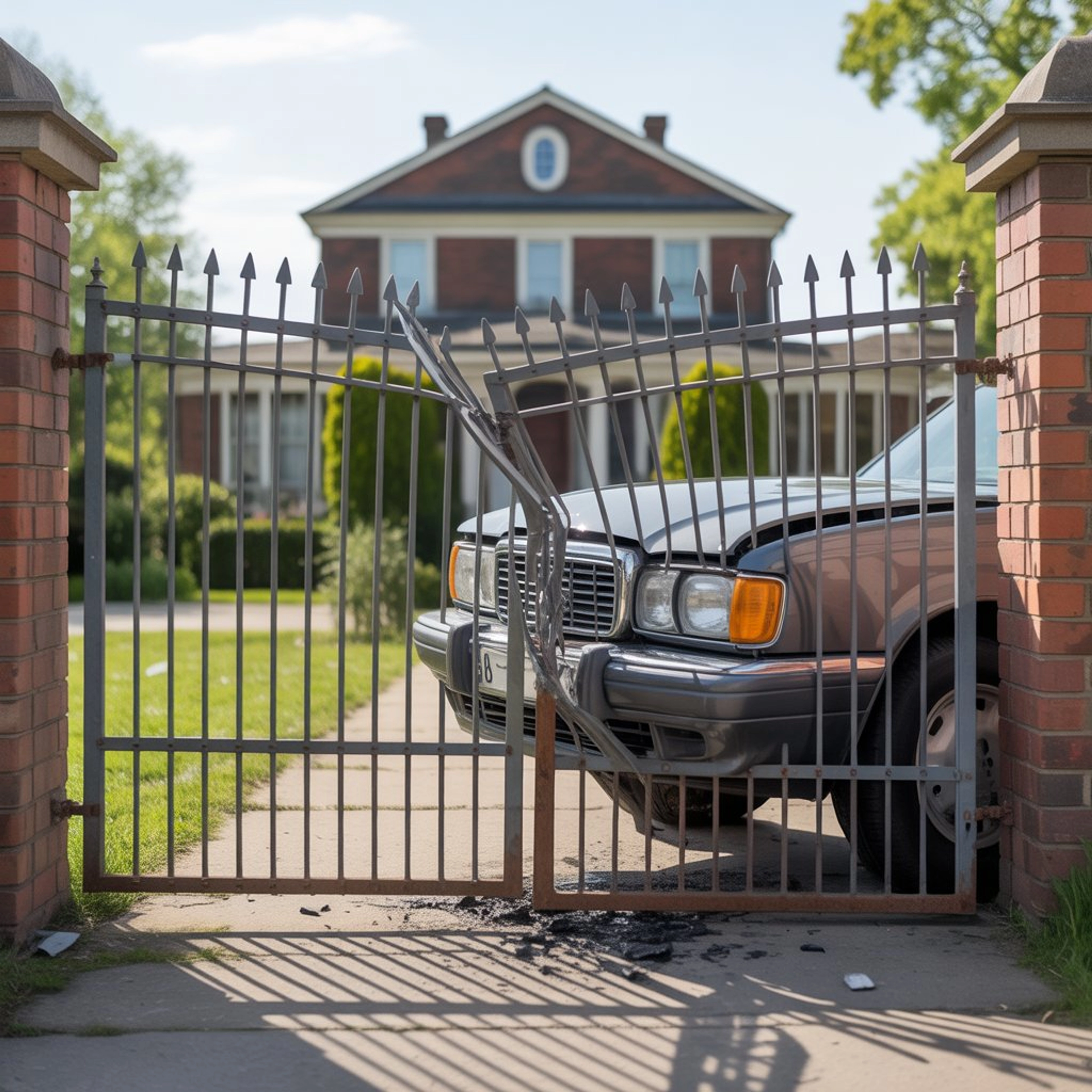 Portail endommagé par voiture : Que faire ?