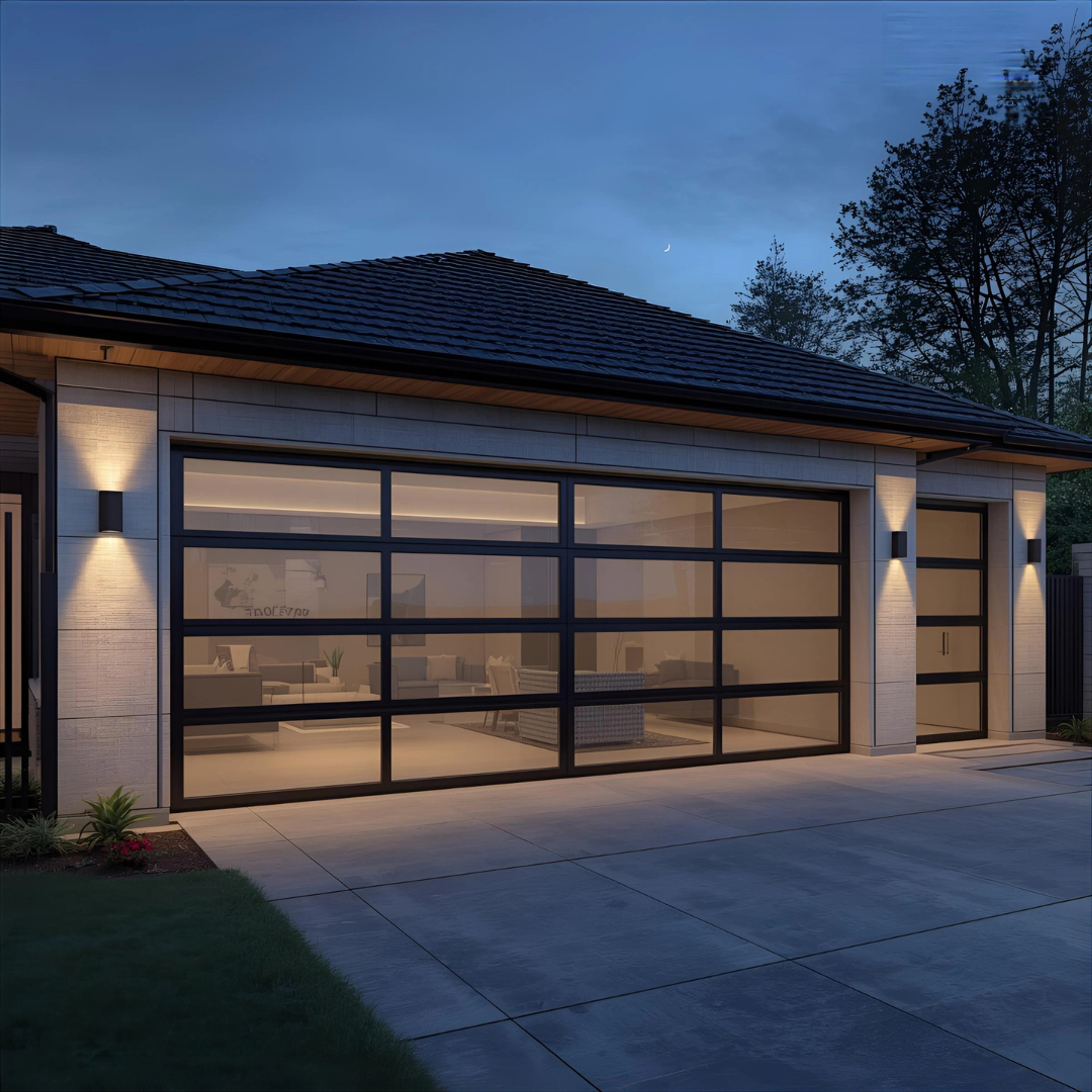 Prix porte de garage vitrée : Devis et pose