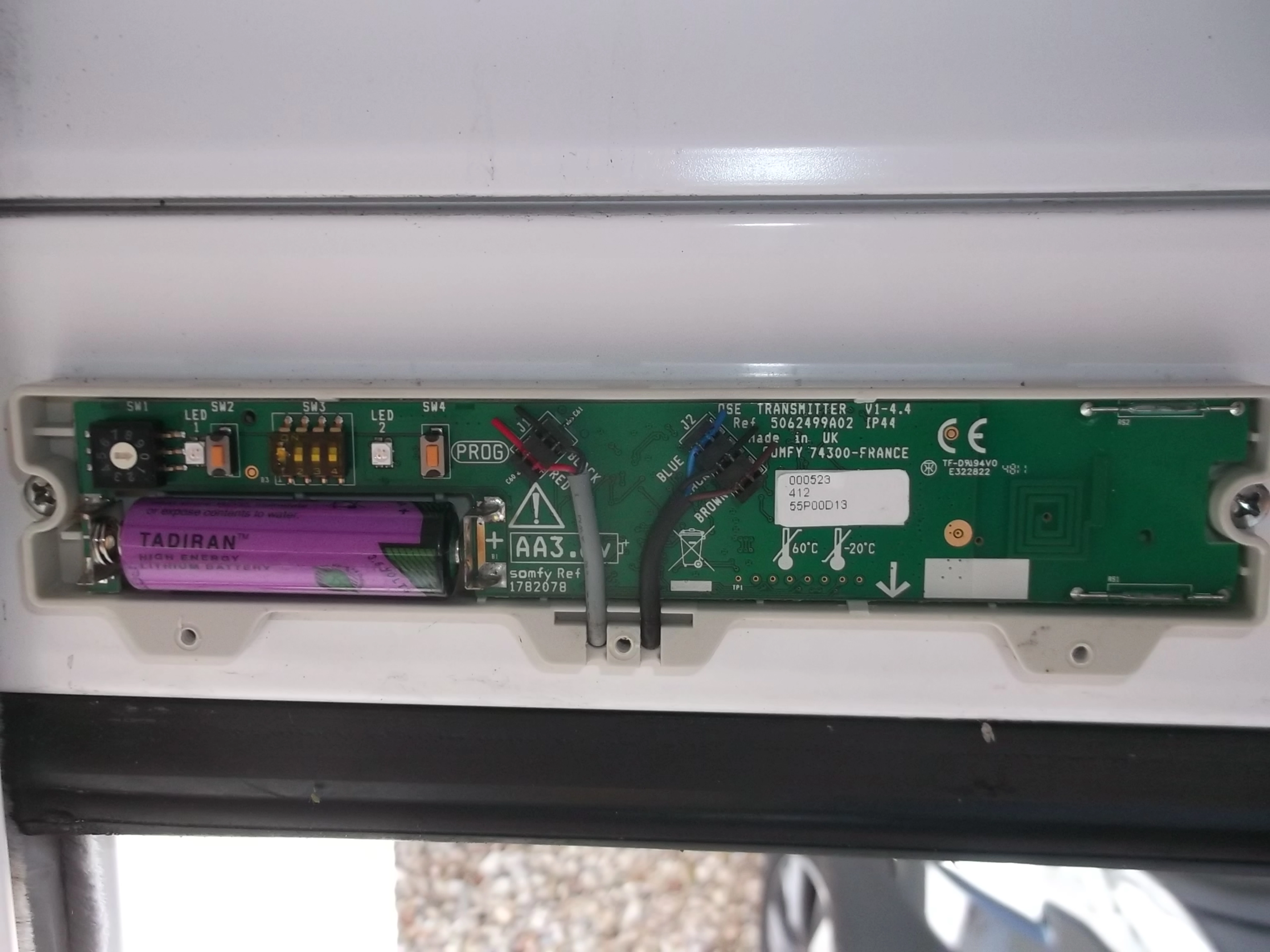 Branchement barre palpeuse Somfy pour porte de garage