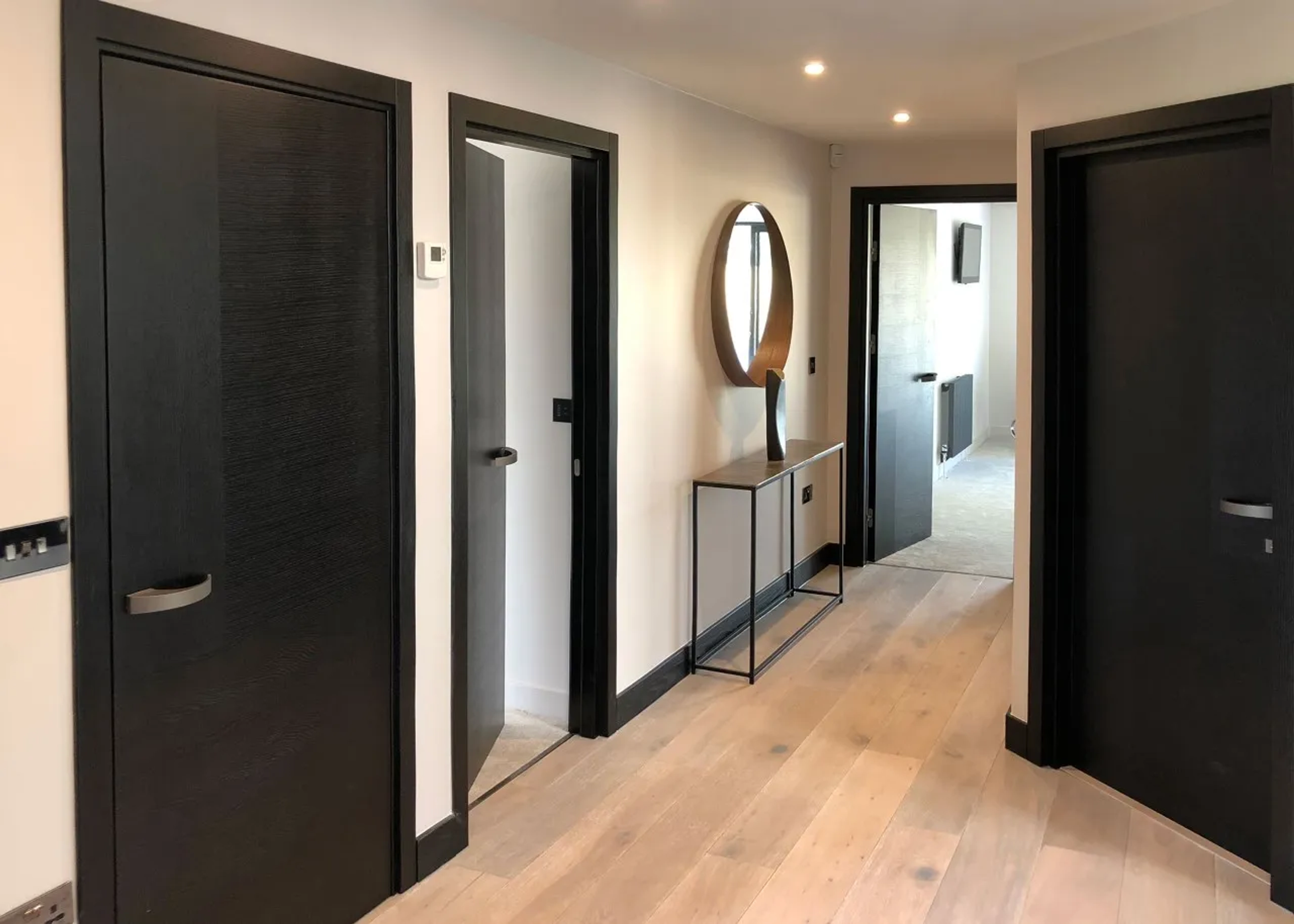 Modern hallway with matching internal doors